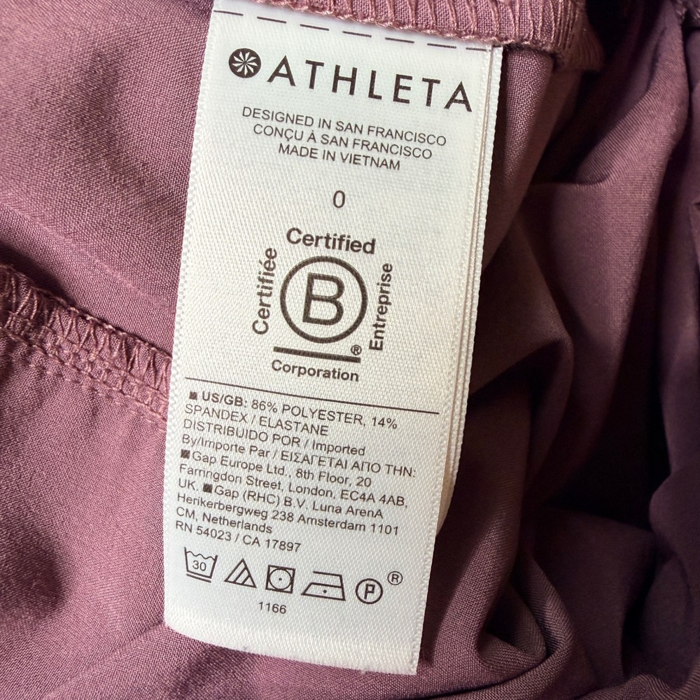 Athleta Brooklyn Heights Jumpsuit Plum Mauve Wide Leg Sleeveless Size 0 - Picture 6 of 16